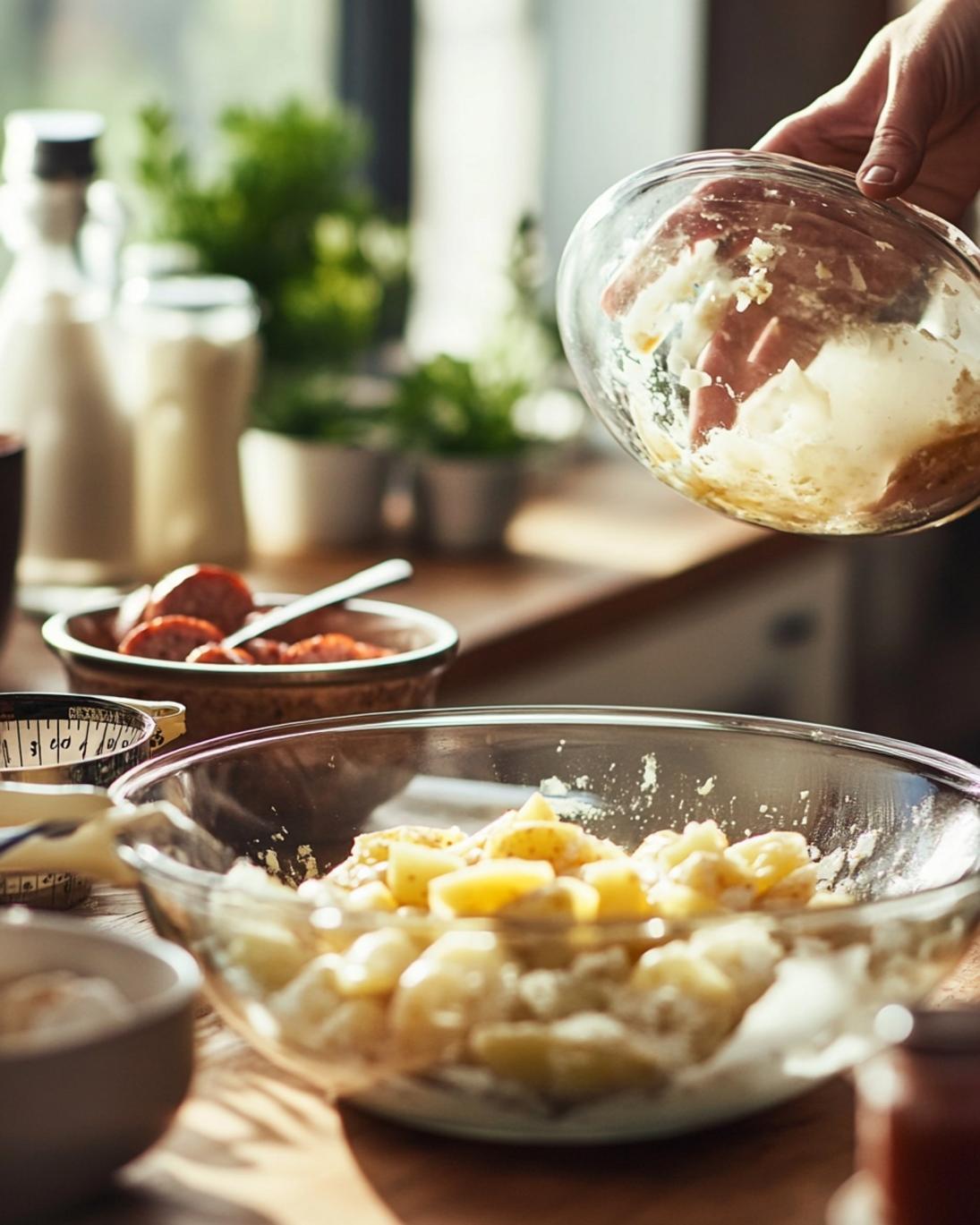 ingrediant of Cheesy Ranch Potatoes with Savory Smoked Sausage