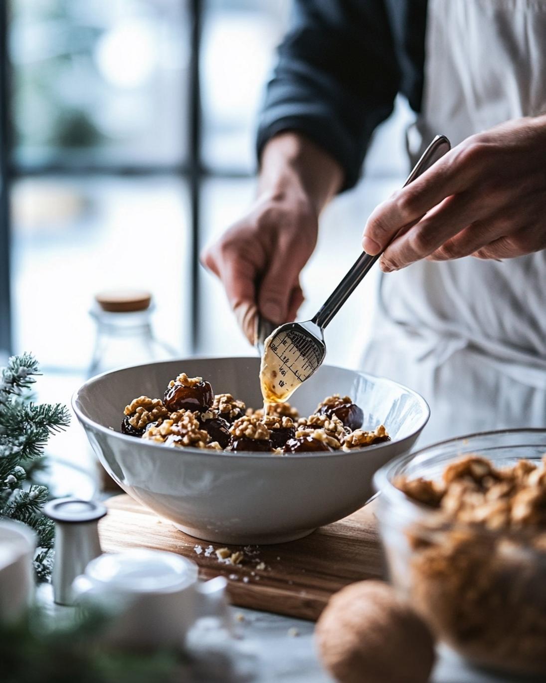ingrediant of Decadent Honey Walnut Stuffed Dates The Perfect Holiday Appetizer