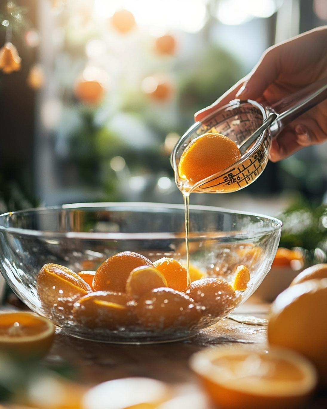 ingrediant of Glazed Candied Oranges Sweet Zesty Perfect for Holidays