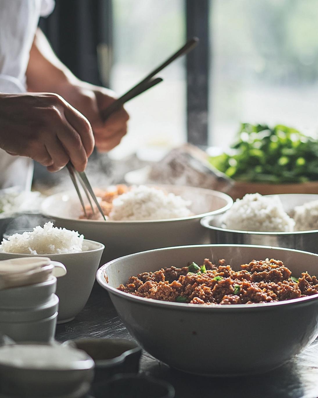 ingrediant of Irresistible 30 Minute Korean Ground Beef Bowls