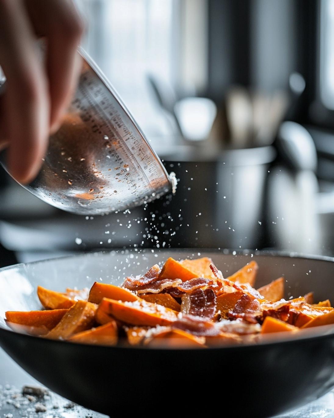 ingrediant of Maple Bacon Sweet Potato Wedges A Caramelized Sweet Savory Side Dish