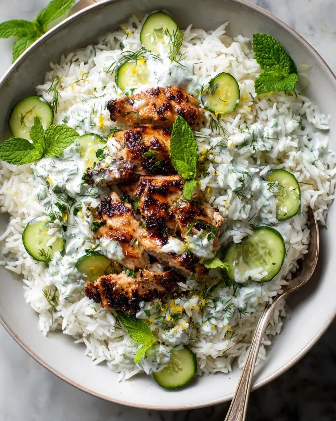Effortless One-Pan Chicken Tzatziki &amp; Rice