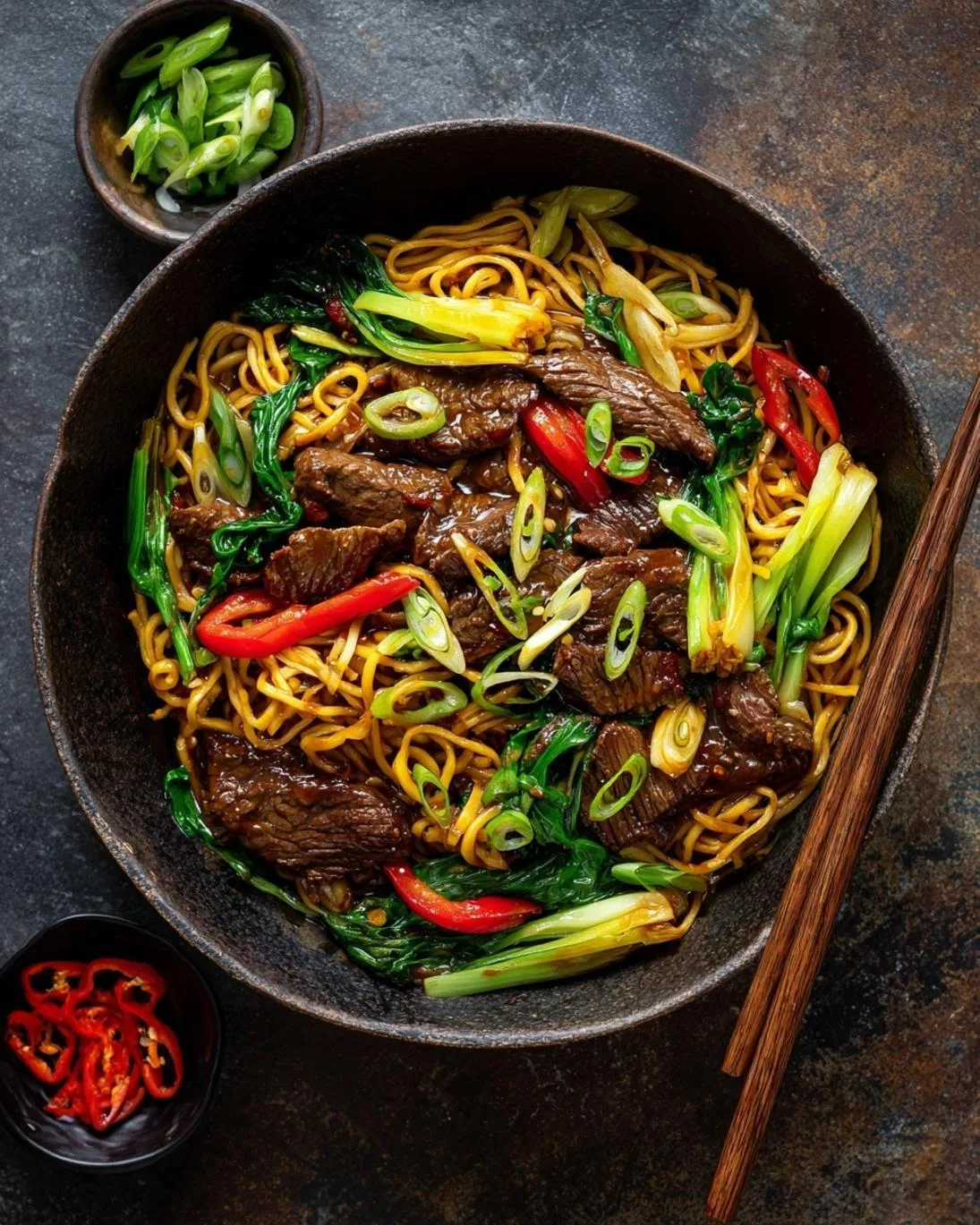 Effortless Sticky Beef Noodle Stir-Fry