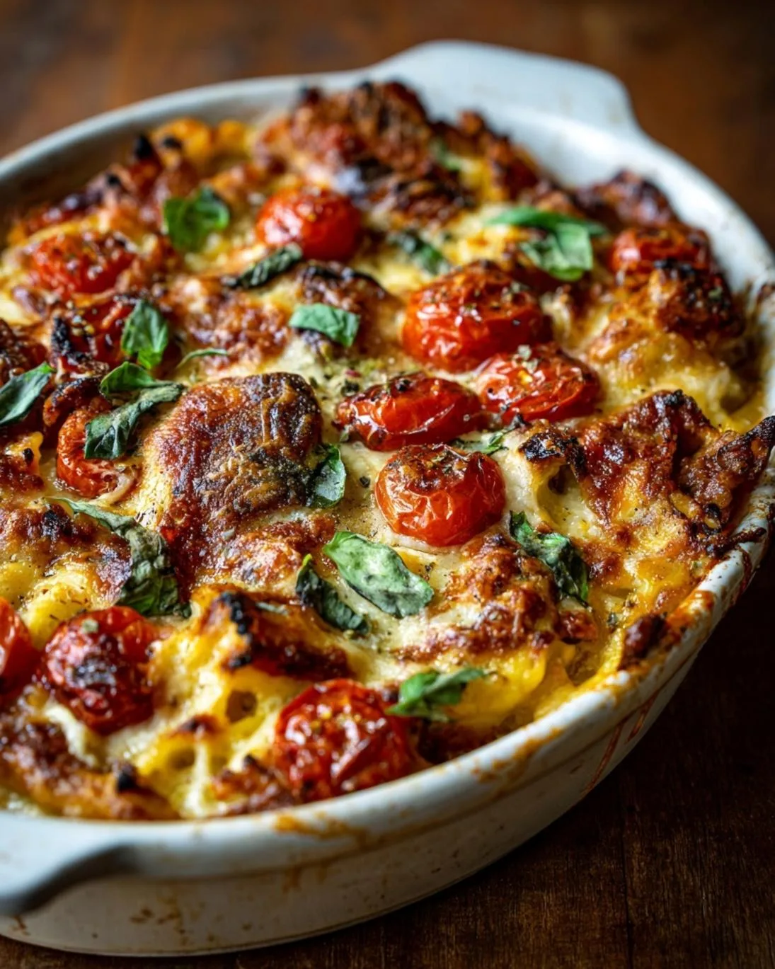 Speedy Cheesy Chicken Parm Bake