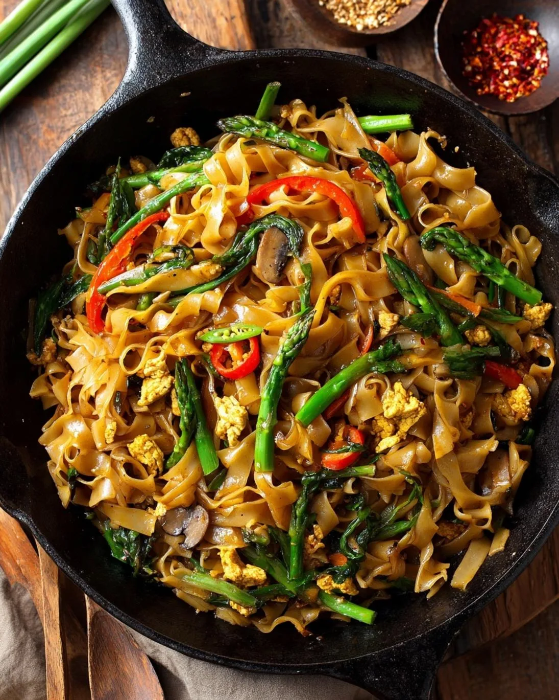 Spicy Thai Drunken Noodles in Minutes