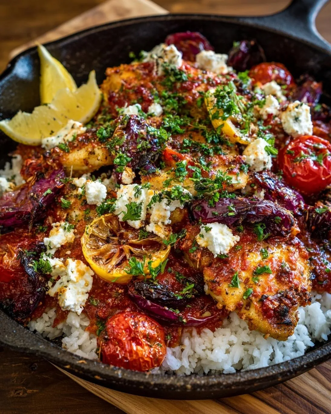 Sweet Heat Crispy Feta Chicken Dinner