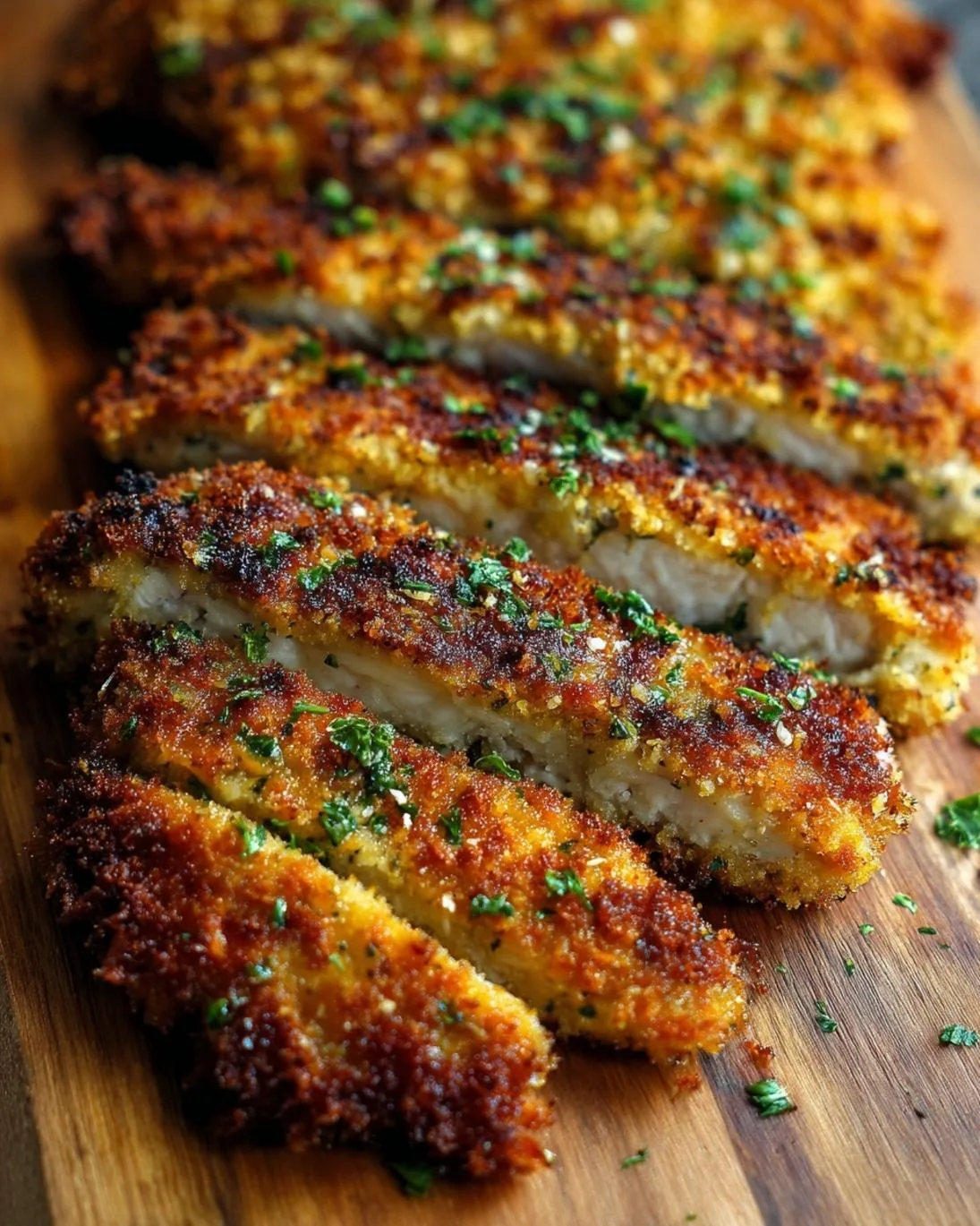 Tangy Parmesan Crusted Chicken Cutlets