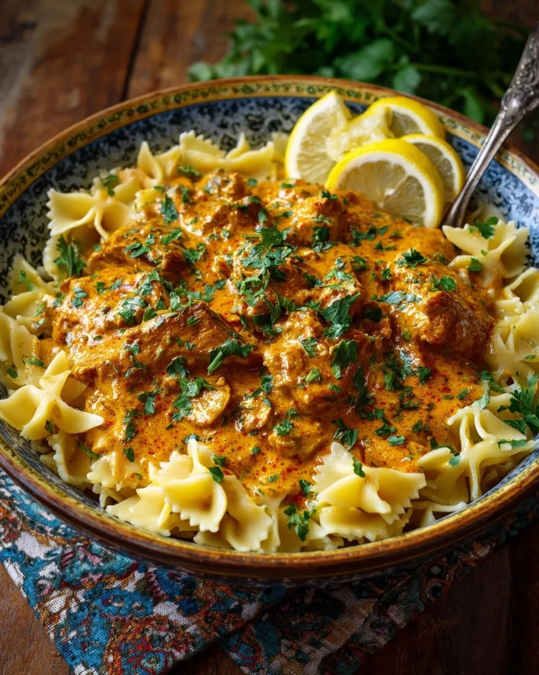 Zesty Low Carb Cowboy Butter Chicken with Lemon Bowties