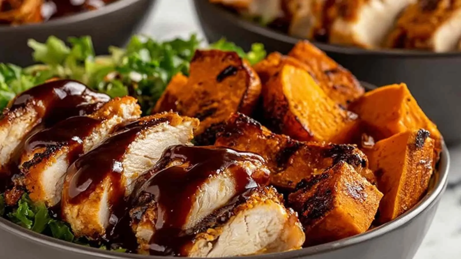 BBQ Chicken Sweet Potato Bowls