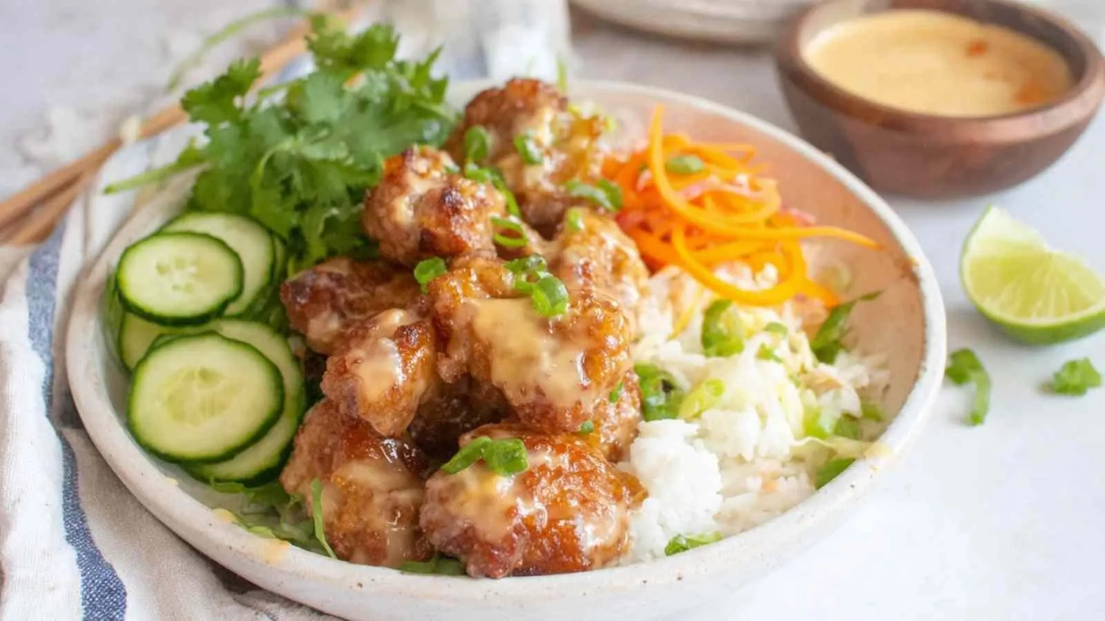 Bang Bang Chicken Rice Bowl