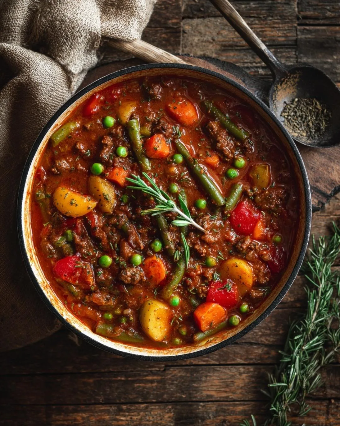 Budget Ground Beef and Vegetable Stew