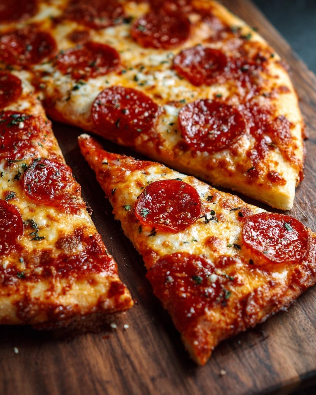 Crispy Homemade Pepperoni Pizza Perfect for Family Night