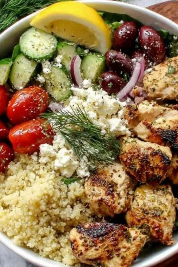 Mediterranean Lemon Dill Chicken Bowls 3 683x1024 1