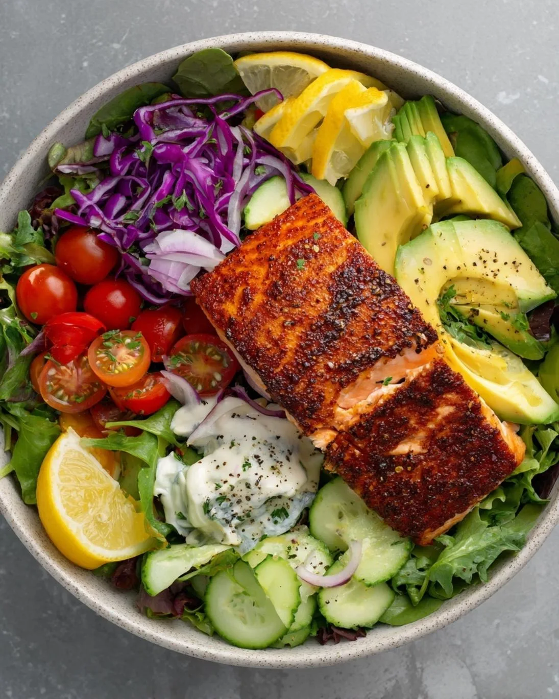 Simple Salmon Salad for Lunch Meal Prep