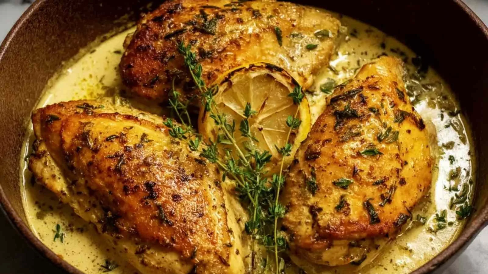 Slow Cooker Lemon Herb Chicken