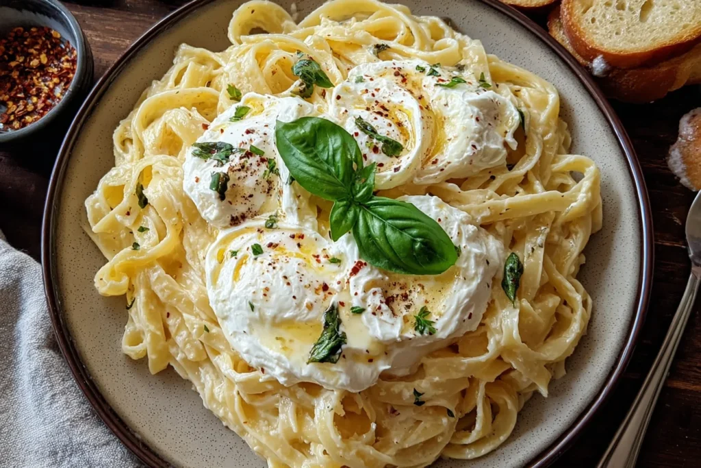 Creamy Burrata Pasta with Burrata and Basil 1024x683 2