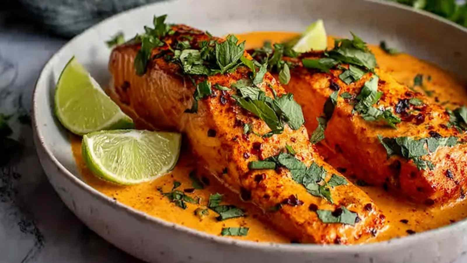 Creamy Harissa Salmon