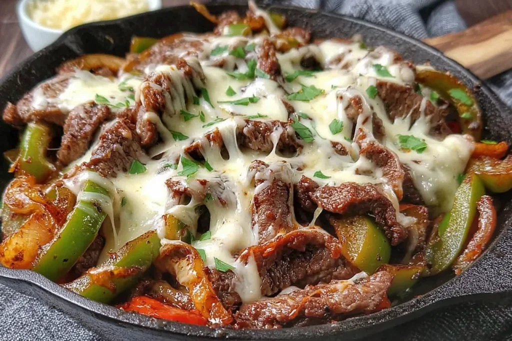 Creamy Keto Philly Cheesesteak Skillet with Provolone 1024x683 2