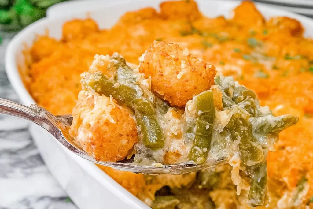 Green Bean Casserole with Tater Tots Spoonful 1024x683 1