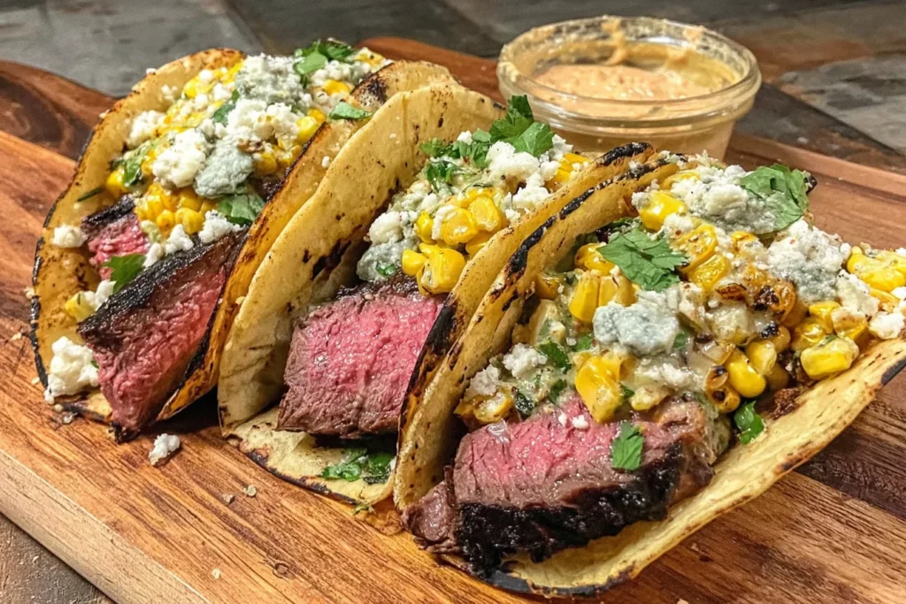 Grilled Steak Elote Tacos with Creamy Elote Topping 1024x683 2