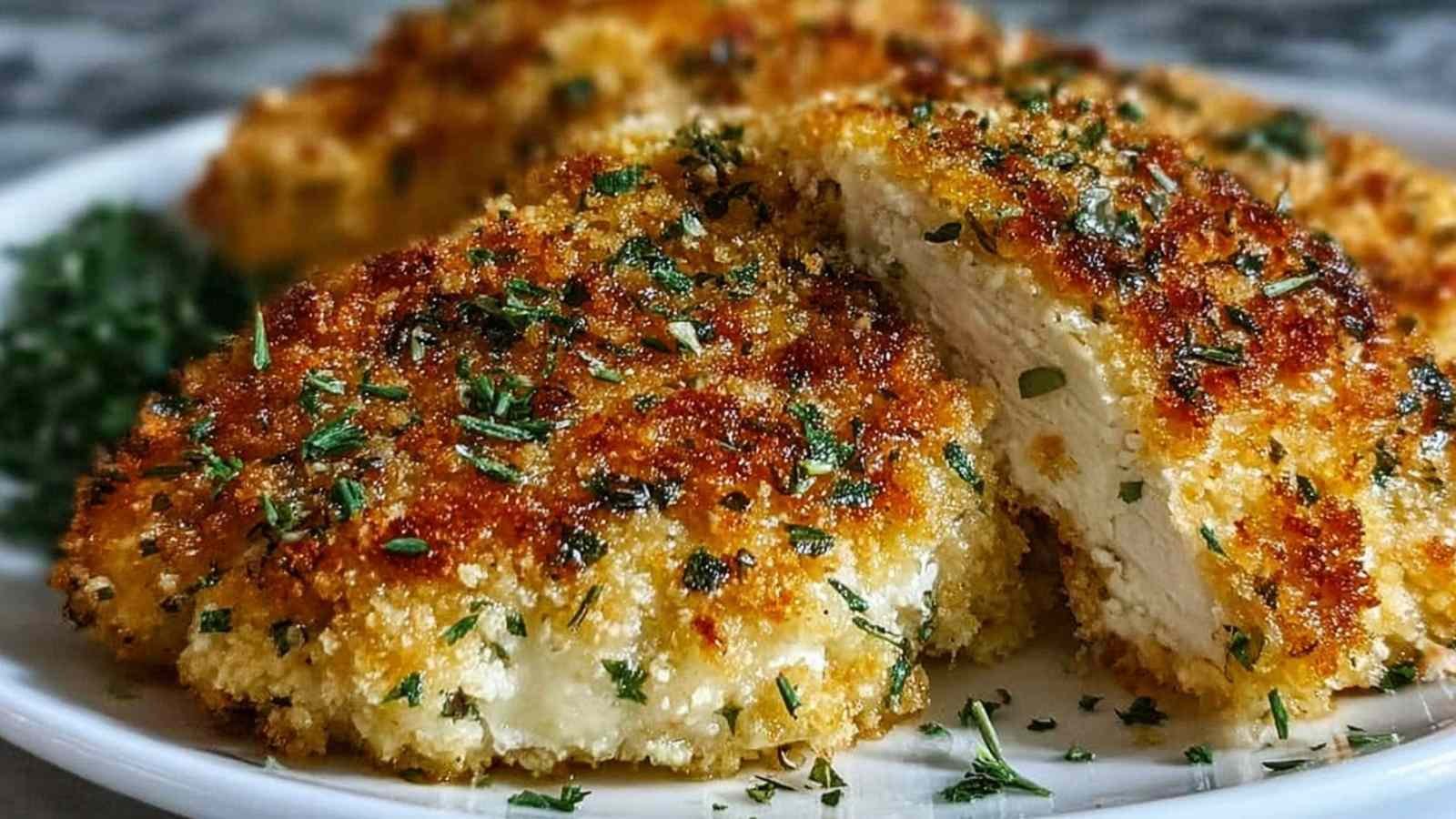 Herb-Crusted Baked Parmesan Chicken