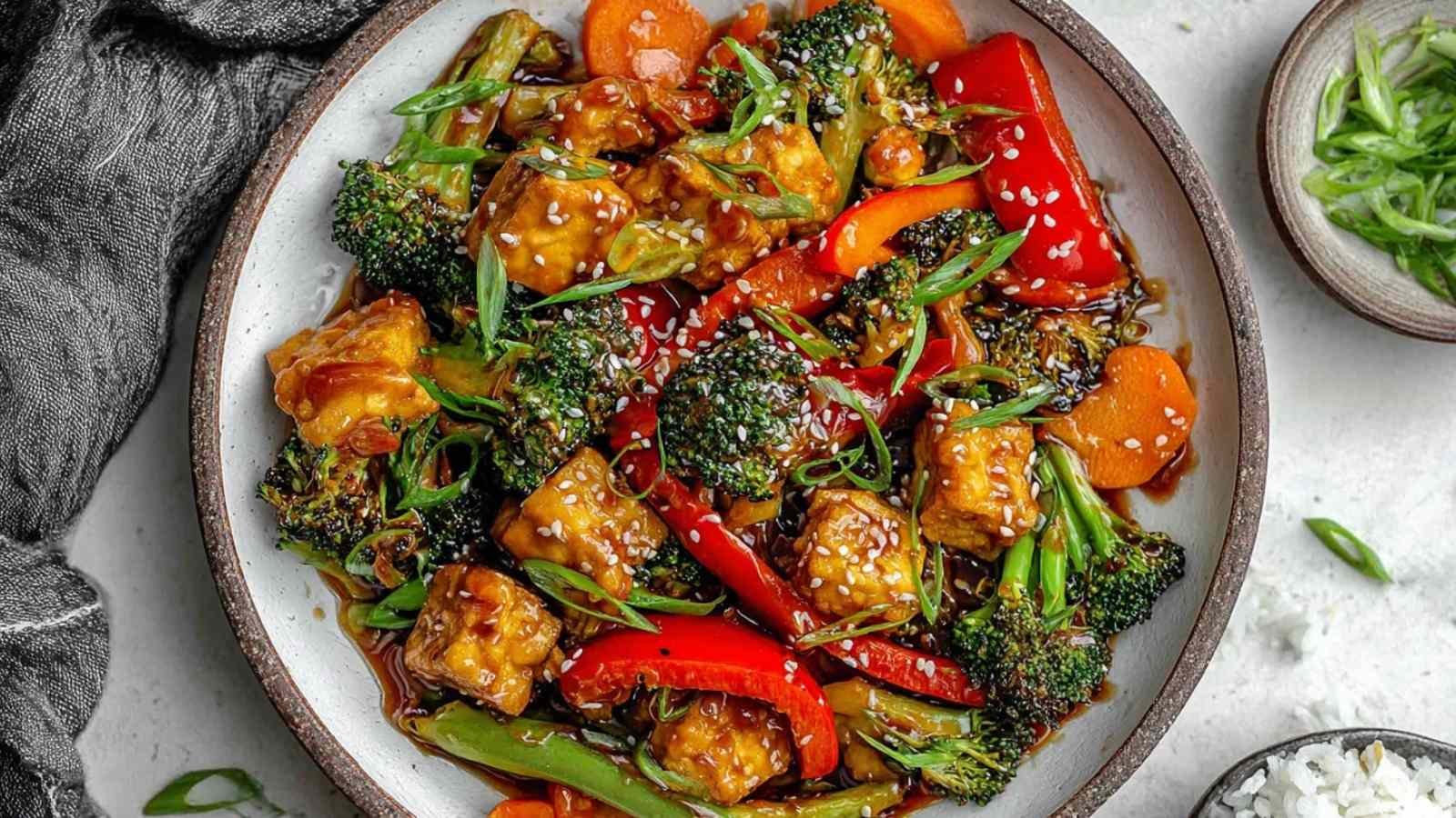 High Protein Tempeh Stir-Fry