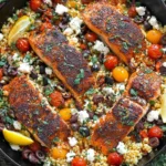 One Pan Mediterranean Salmon with Rice and Feta 150x150 1