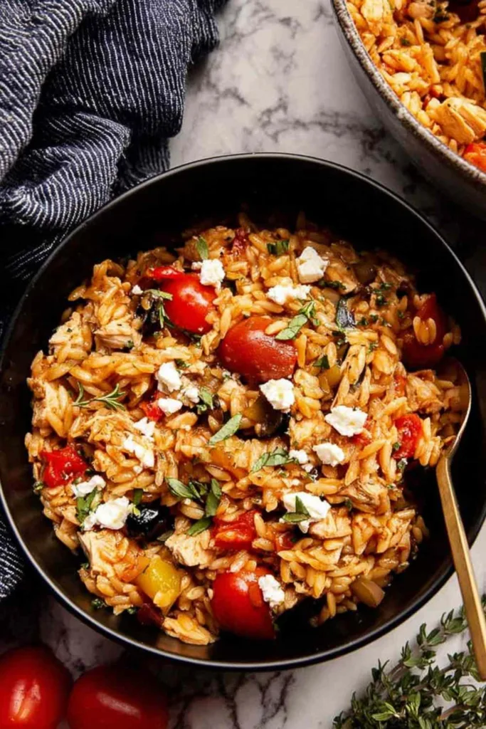 One Pot Greek Chicken Orzo 3 683x1024 1