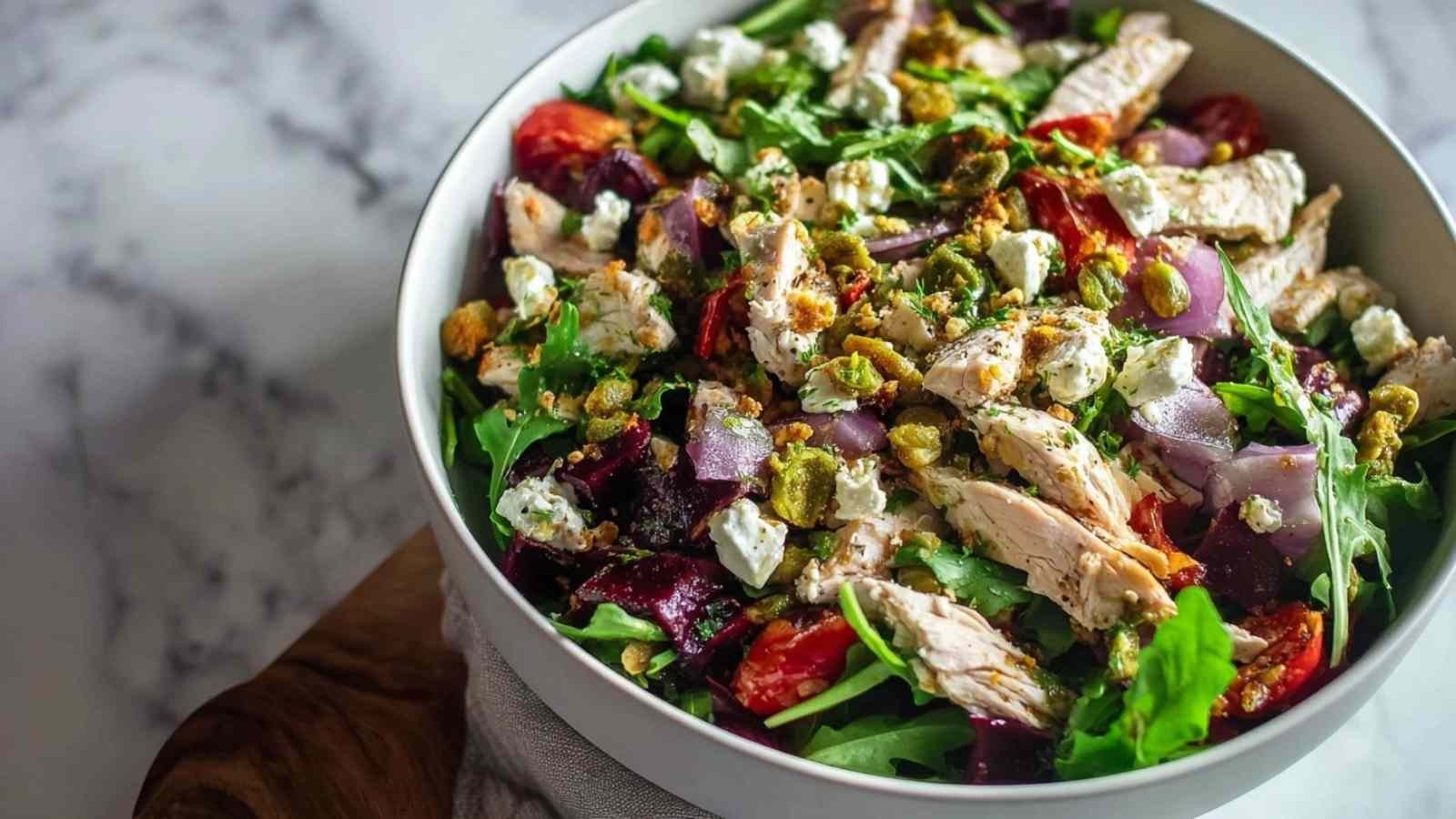 Roasted Veggie and Chicken Glow Bowl