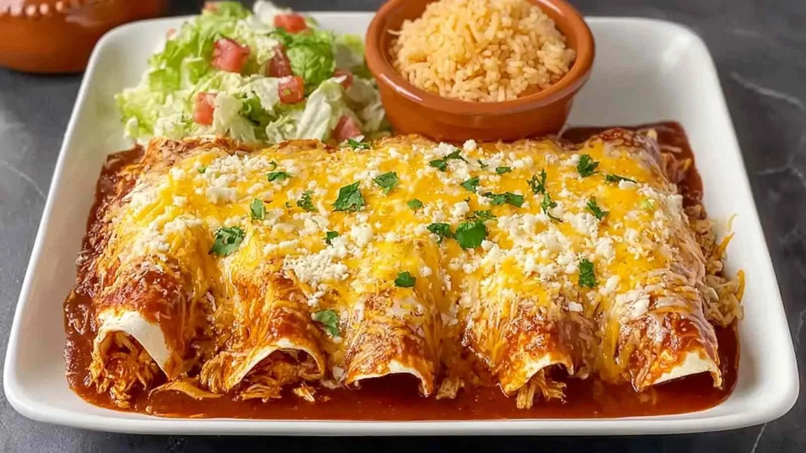 Quick Rotisserie Chicken Enchiladas