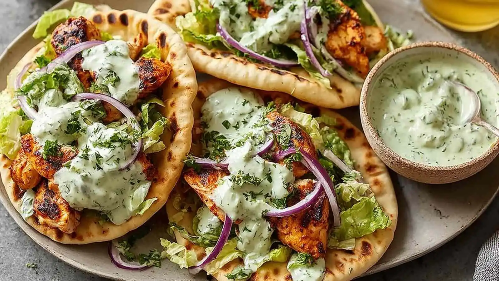 Sheet Pan Chicken Pitas with Herby Ranch