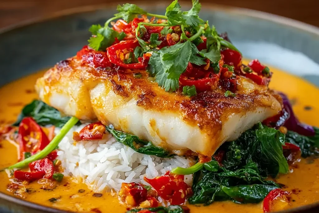 Tropical Grouper with Spicy Coconut