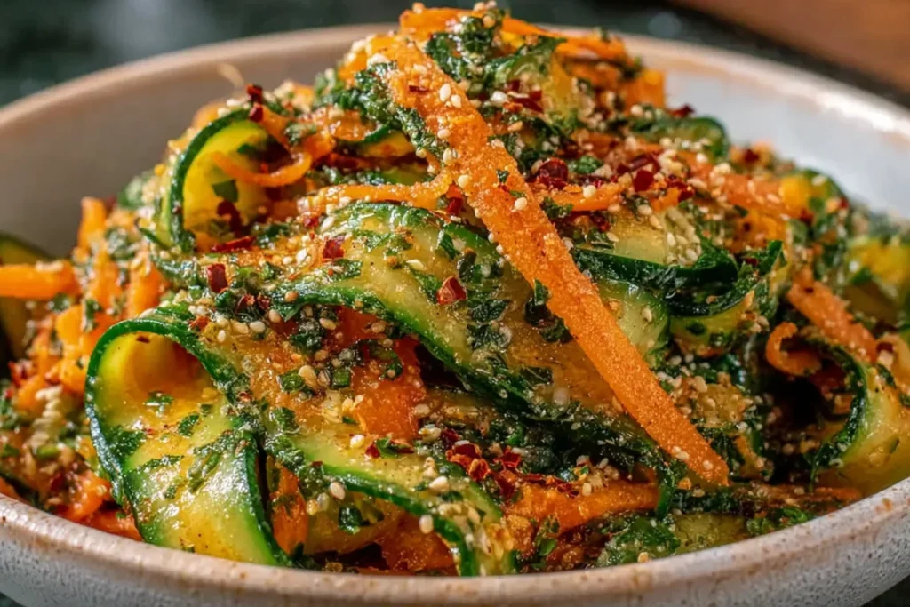 Spicy Sesame Cucumber Carrot Salad Bowl 1024x683 2