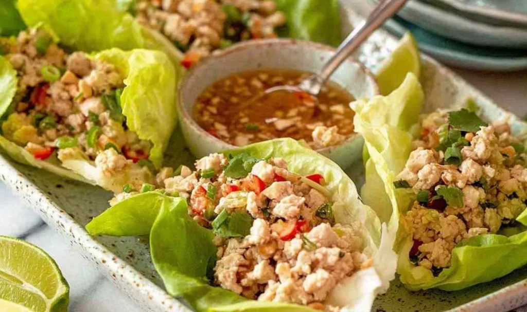 Thai Lettuce Wraps Larb Gai