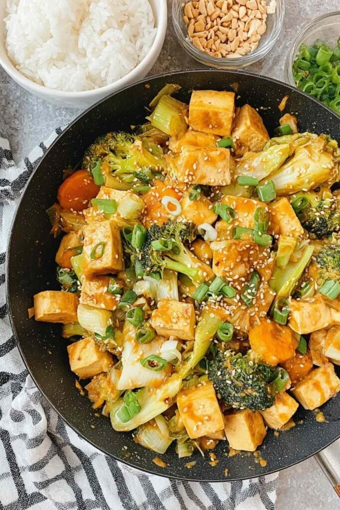 Tofu Vegetable Stir Fry with Peanut Sauce 3 683x1024 1