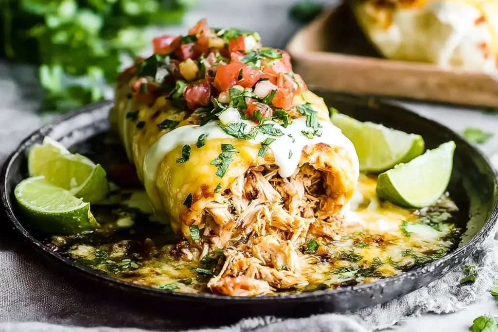 Smothered Honey Lime Chicken Burritos Close Up 1024x683 2