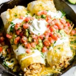 Smothered Honey Lime Chicken Burritos Salsa Verde 150x150 1