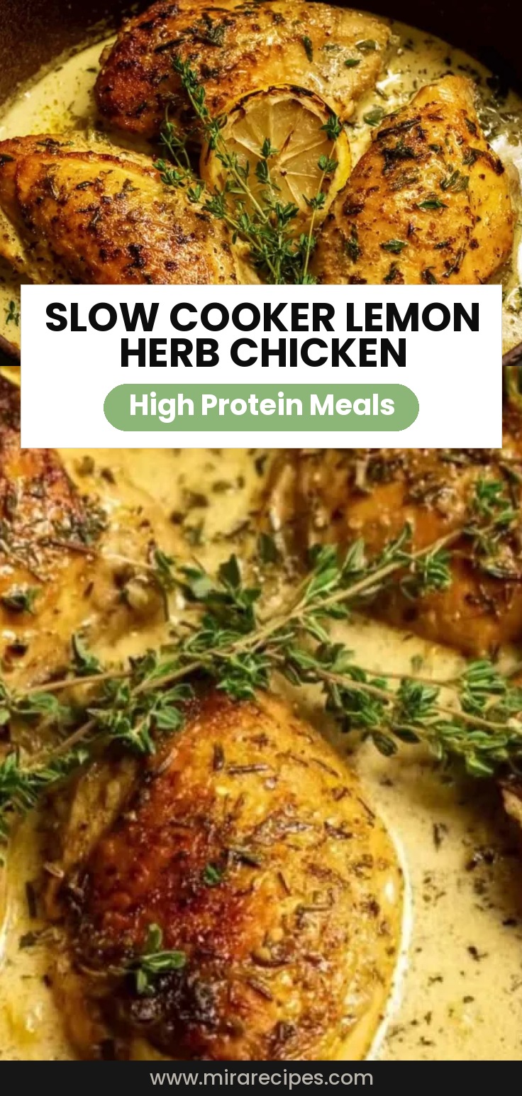 Slow Cooker Lemon Herb Chicken