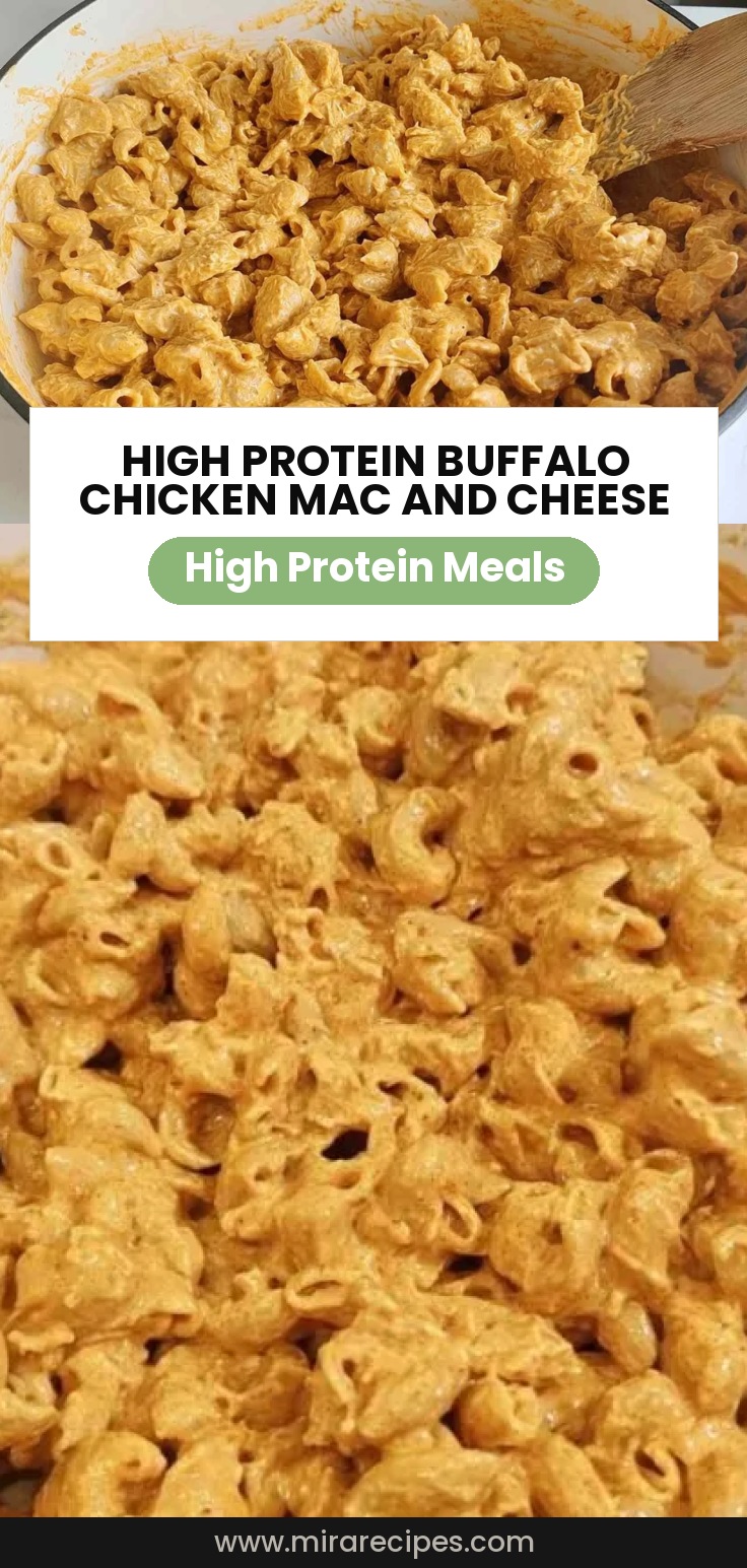 High Protein Buffalo Chicken Mac and Cheese
