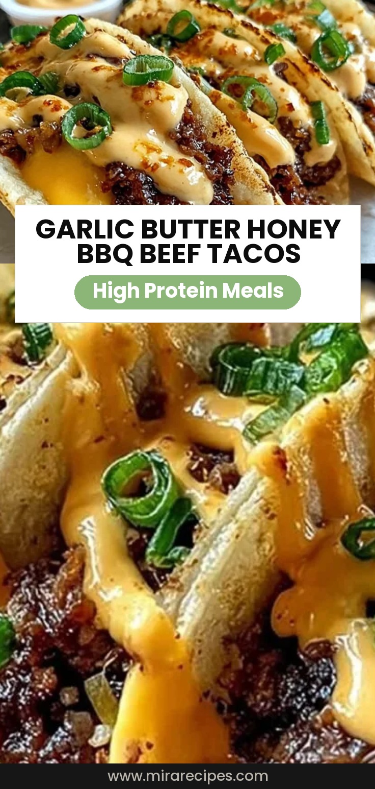 Garlic Butter Honey BBQ Beef Tacos